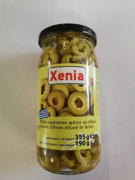 Xenia Green Olives Sliced in Brine 355g