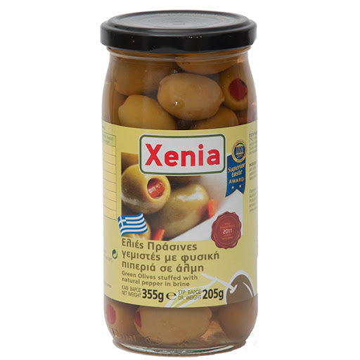 Xenia Green Olives Stuffed with Pepper 355g