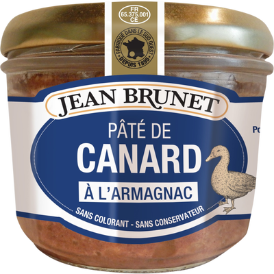 Jean Brunet Pate de Canard A L Armagnac (Duck Pate) 90g