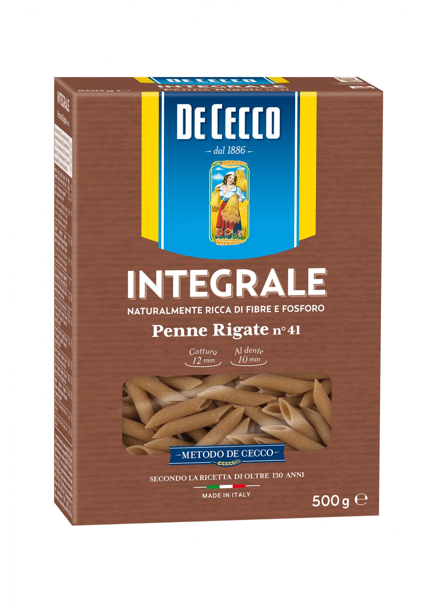 De Cecco Integrale (Whole Wheat) Penne Rigate no 41 500g