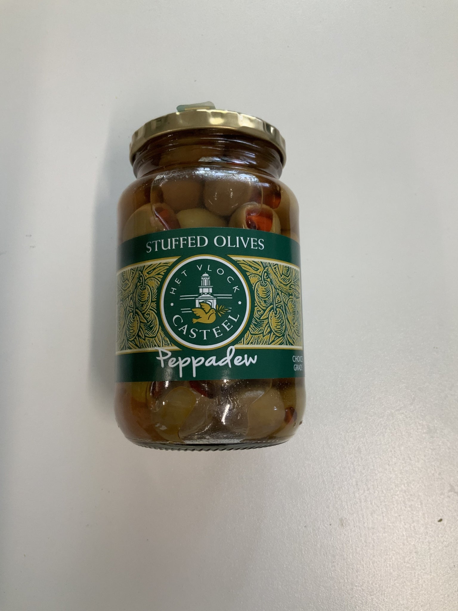 Het Vlock Casteel Nocellara Stuffed Olives Infused With Peppadew 375ml
