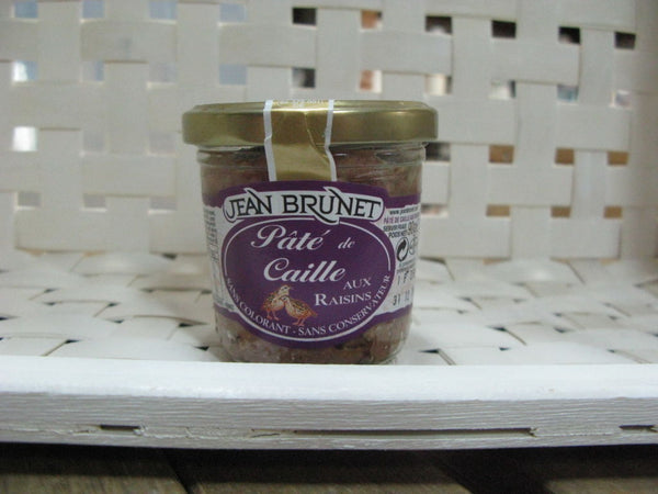 Jean Brunet Quail Pate with Raisins 90g