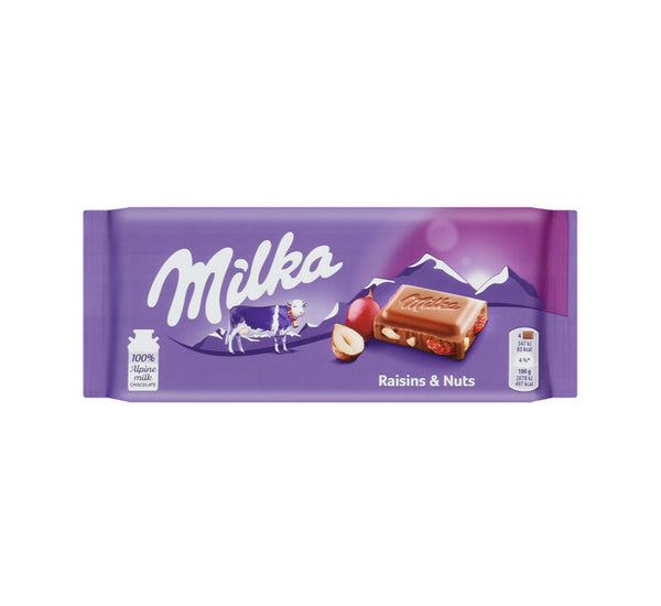 Milka Chocolate Raisins and Nuts 100g