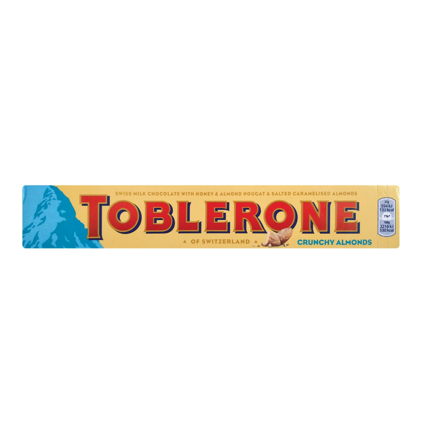 Toblerone Bar with Milk Chocolate and Honey Almond Nougat 100g