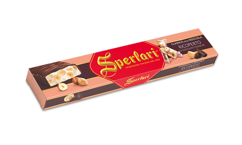 Sperlari Hard Italian Nougat  covered with Chocolate 250g