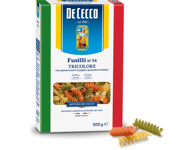 De Cecco Tricolour Fusilli Pasta No 34       500g