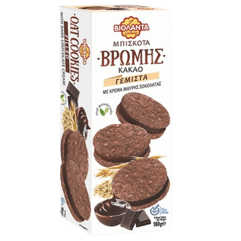 Violanta Oat Sandwich Cookies with Dark chocolate Cream Center 180g