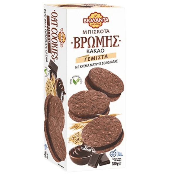 Violanta Oat Sandwich Cookies with Dark chocolate Cream Center 180g